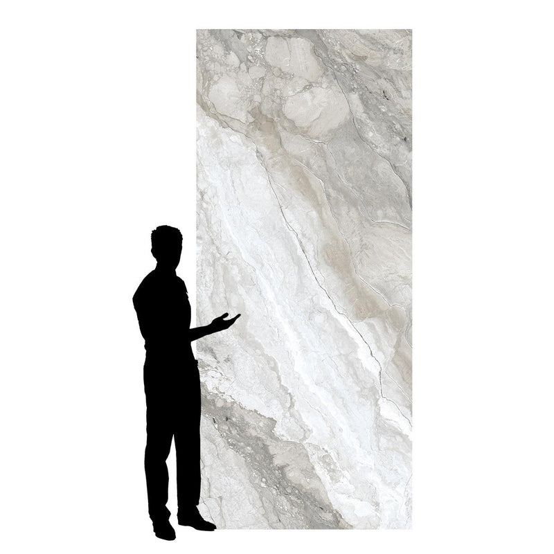 Marmerlook | Vloer-/wandtegel XXL | 120x260 | Desert stone grey