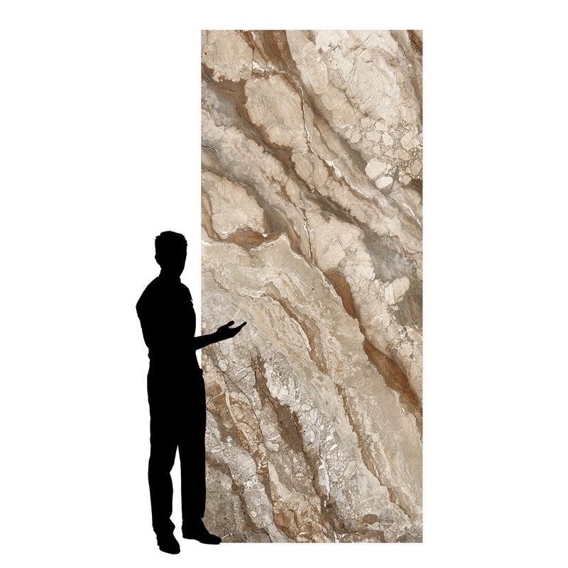 Marmerlook | Vloer-/wandtegel XXL | 120x260 | Desert Stone Brown