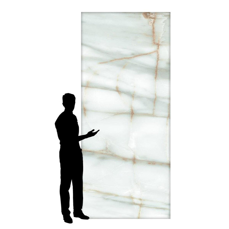 Marmerlook | Vloer-/wandtegel XXL | 120x260 | Witgrijs