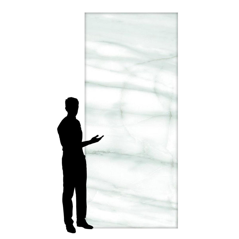 Marmerlook | Vloer-/wandtegel XXL | 120x260 | Witgrijs Lasa