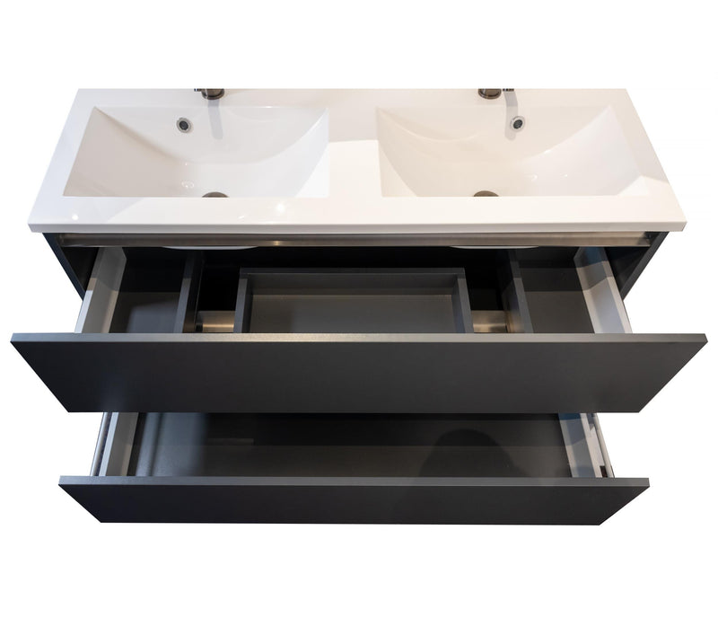 Lagoon | Topkwaliteit | Badkamermeubel dubbel | 120 cm | Steen Eik