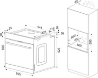 Trendline | Oven met hetelucht XXL | Matzwart | 77 Ltr