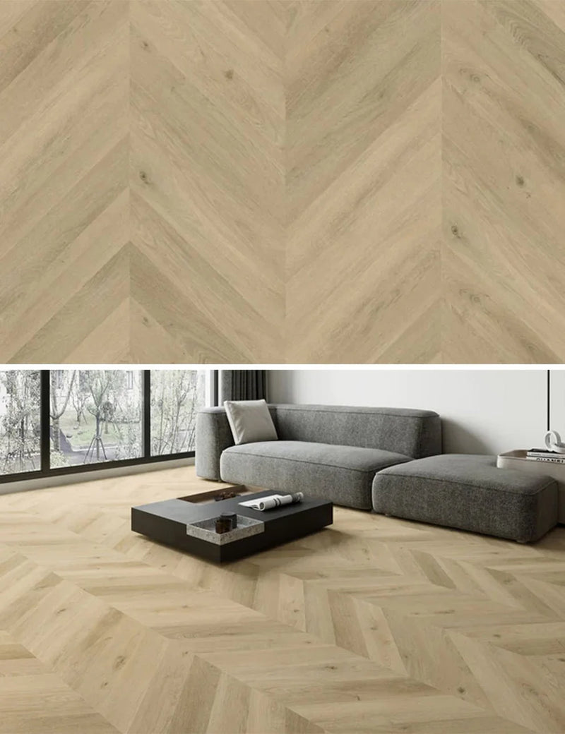 PVC Hongaarse Punt - Vario Smoked Oak Light