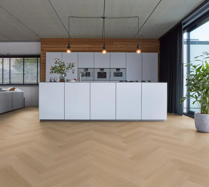 PVC Visgraat Klik - Fullham Herringbone Natural Oak