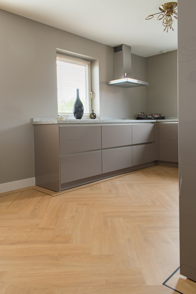 PVC Walvisgraat - Oakland Dryback Natural incl. leggen