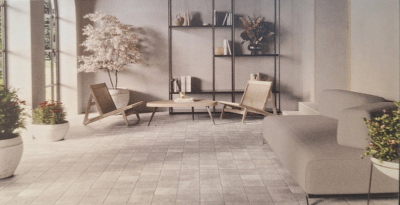 Natuursteenlook | Vloertegel | 20x20 | Carriere Silver Grey getrommeld