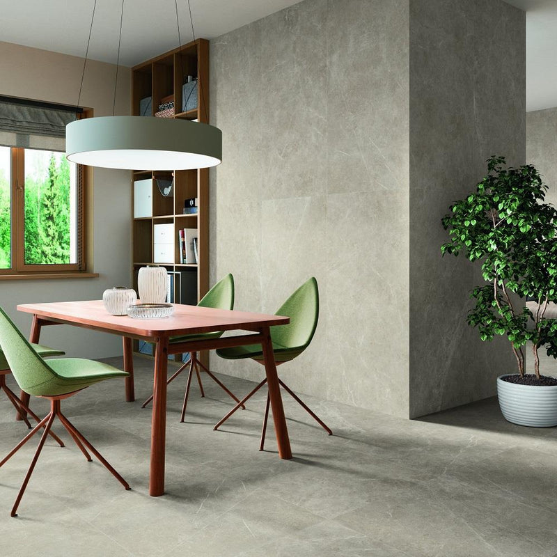 Betonlook | Vloer-/wandtegel XXL | 60x120 | grijs/beige