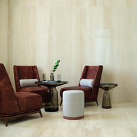 Marmer-travertinlook | Vloer-/wandtegel XXL | 60x120 | Zand