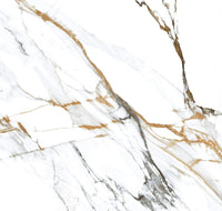 Marmerlook | Vloer-/wandtegel XXL | 60x120 | Gold glans