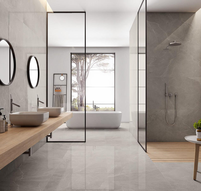 Marmerlook | Vloer-/wandtegel | 90x90 | Luxi marble brown