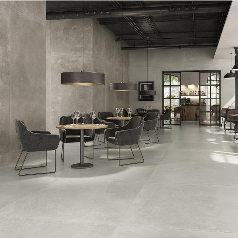 Betonlook | Vloer-/wandtegel | 80x80 | grijsbeige