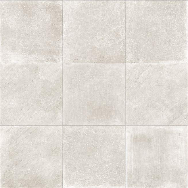 Natuursteenlook | Vloertegel | 80x80 | Carriere Pure White Mat