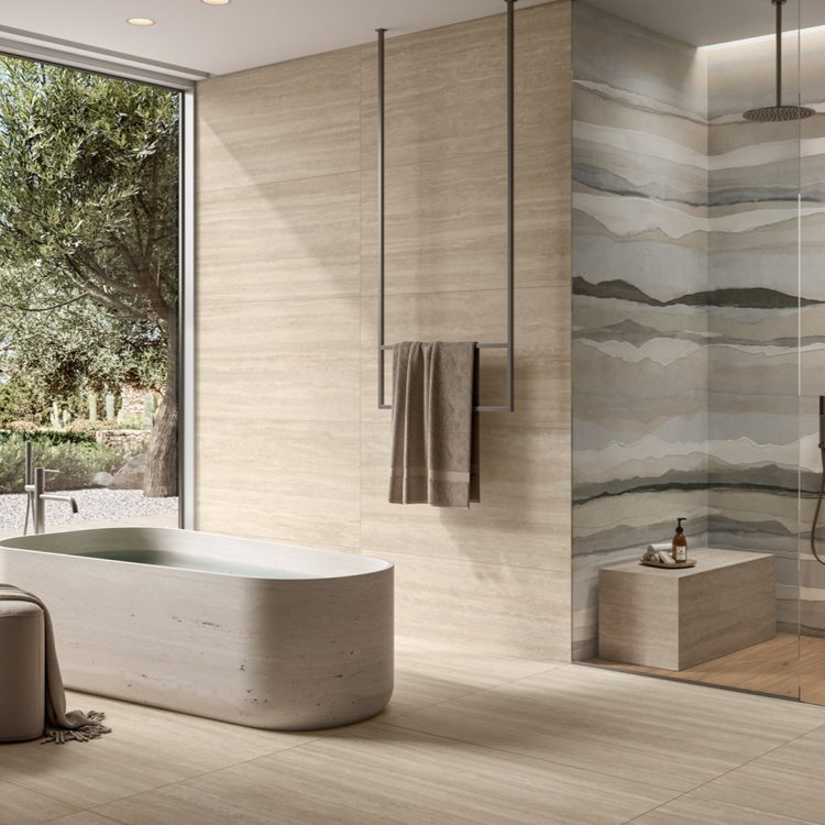 Natuursteenlook | Vloer-/wandtegel XXL | 60x120 | Travertino Pias Natural