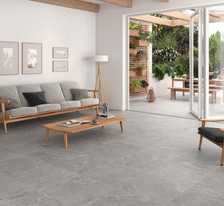 Natuursteenlook | Vloertegel XXL | 100x100 | Brittstone Grey