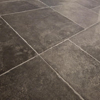 Romaans verband | Vloertegel | Meerdere maten | Getrommeld Castel-stone look dark