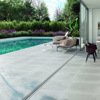Betonlook | Vloer-/wandtegel XXL | 120x120 | Wit wetlook