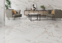 Marmerlook | Vloer-/wandtegel XXL | 160x160 | Marble Gold Polish