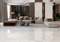 Marmerlook | Vloer-/wandtegel XXL | 160x160 | Marble Gold Polish