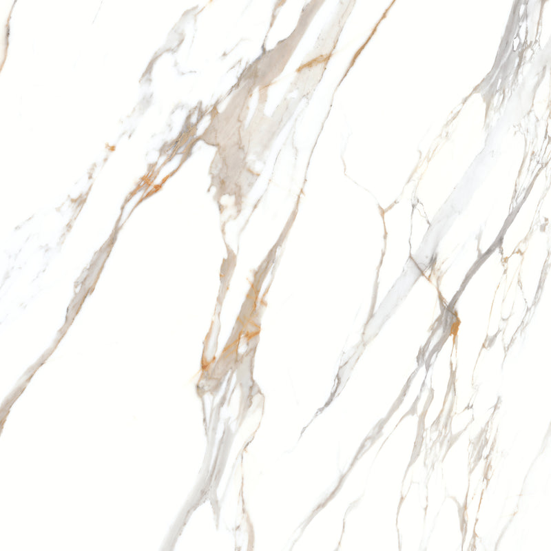 Marmerlook | Vloer-/wandtegel XXL | 160x160 | Marble Gold Polish