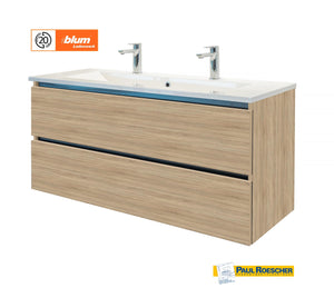 Lagoon | Topkwaliteit | Badkamermeubel dubbel | 120 cm | Bardolino Eiken