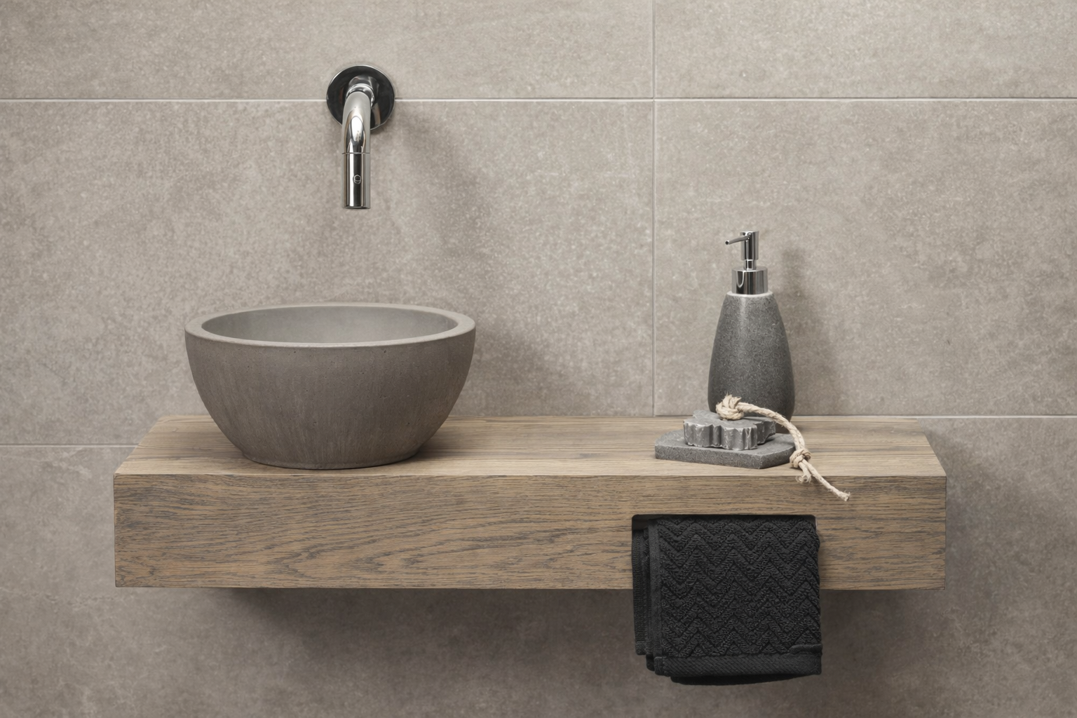 Warm & luxe Beton Badkamer