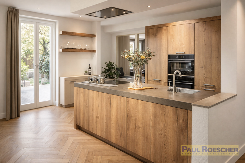 Comfortabele rustieke keuken met veel luxe