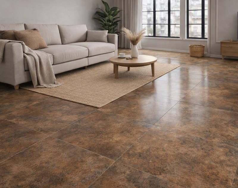 Metaallook | Vloer-/wandtegel XXL | 120 x 120 | Metal Brown