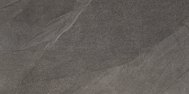 Leisteenlook | Keramische buitentegel | 60x120 | Ardesia donkergrijs 2cm