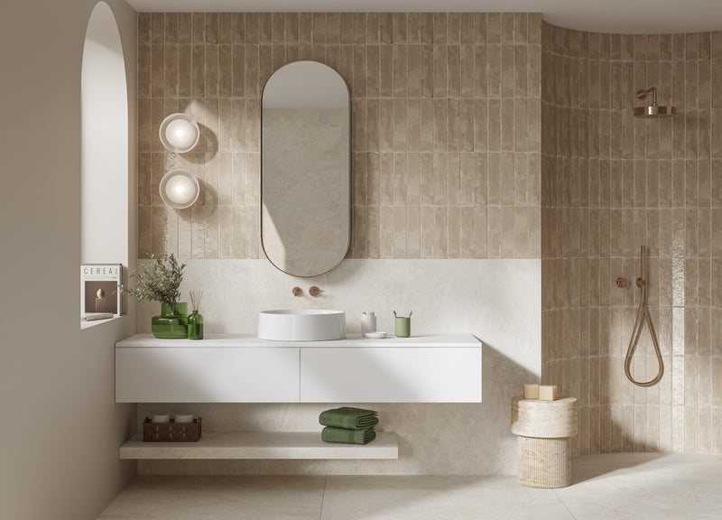 Cluedo | Wandtegel | 7.4x30 | Beige Glossy