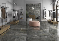 Metaallook | Vloer-/wandtegel XXL | 120 x 120 | Metal Black