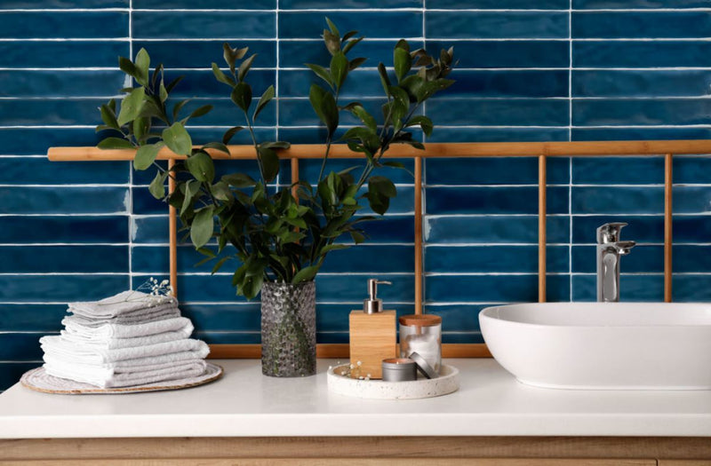 Mikado | Wandtegel | 5x25 | Marine