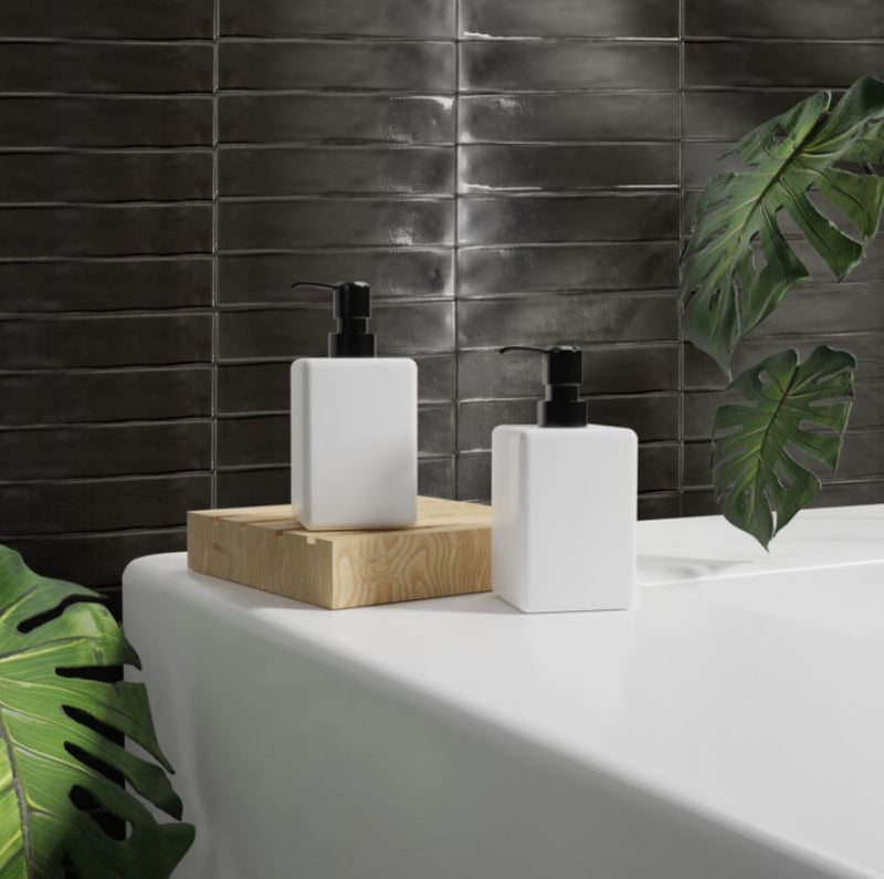 Mikado | Wandtegel | 5x25 | Silver