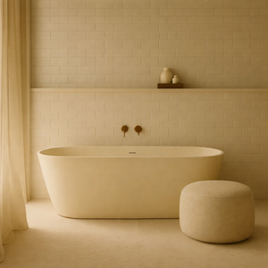 Vrijstaand duobad Moos + gratis toilet