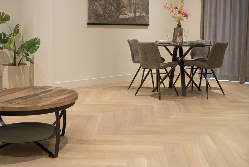 PVC Walvisgraat -  Oakland  Dryback Natural