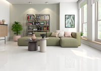 Effen | Vloer-/wandtegel XXL | 60x120 | Glans effen wit