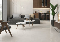 Marmerlook | Vloer/-wandtegel XXL | 160x160 | Parel Marmer White