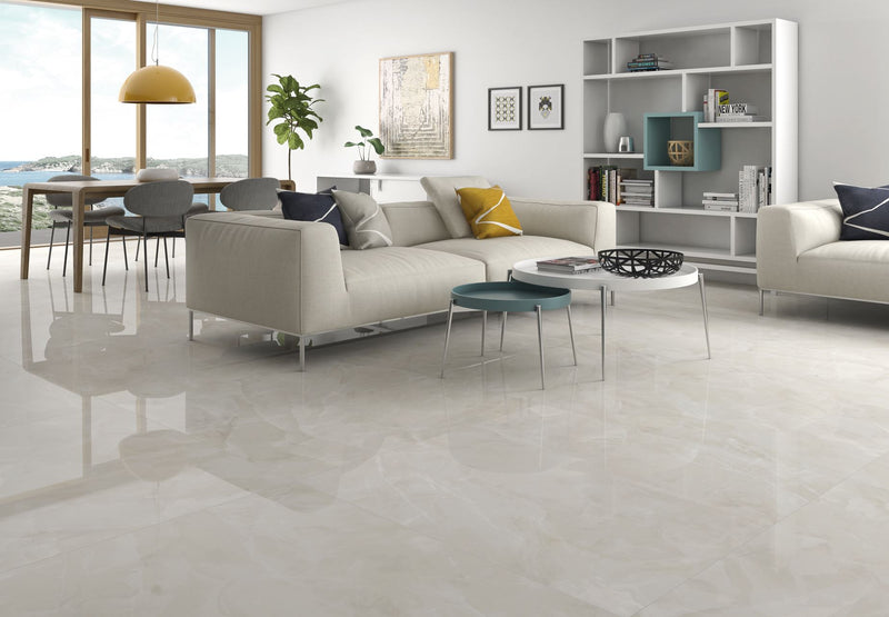 Marmerlook | Vloer/-wandtegel XXL | 60x120 | Lavoro marmer warm glans