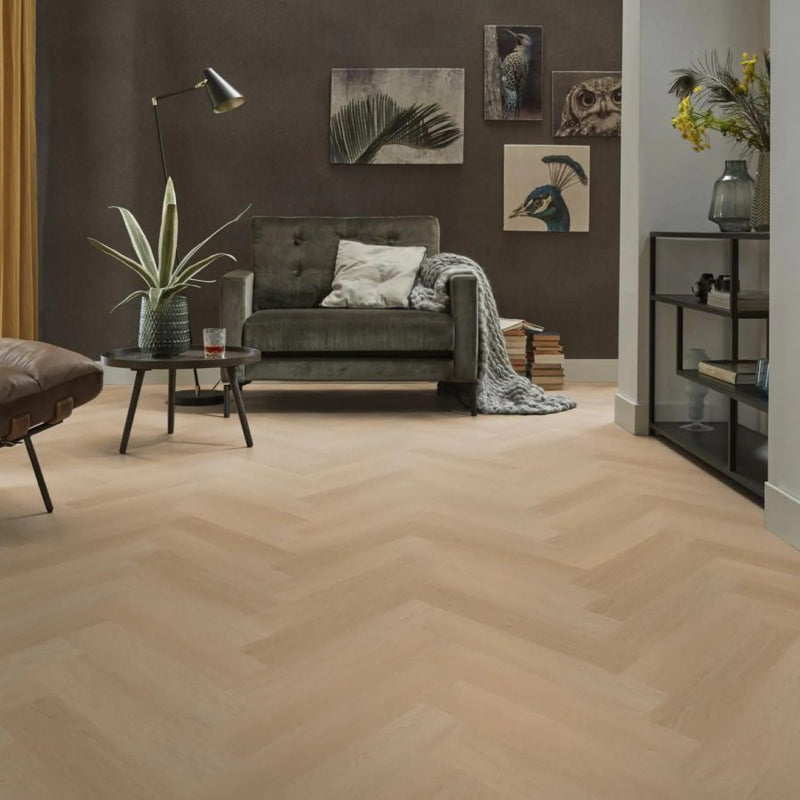 PVC Visgraat Klik - Fullham Herringbone Natural Oak