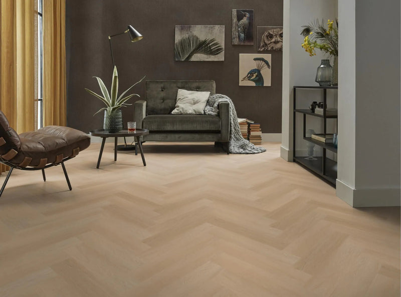 PVC Visgraat - Spigato Estino Natural Oak