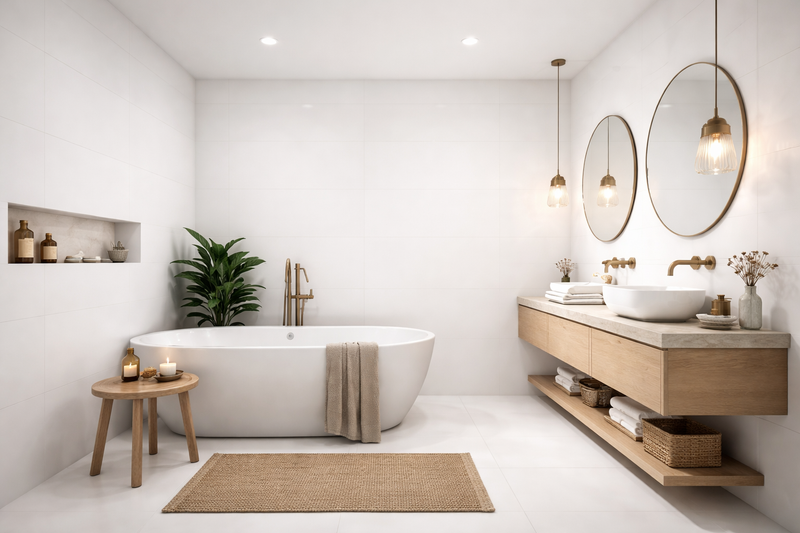 Effen | Vloer-/wandtegel XXL | 60x120 | Mat effen wit